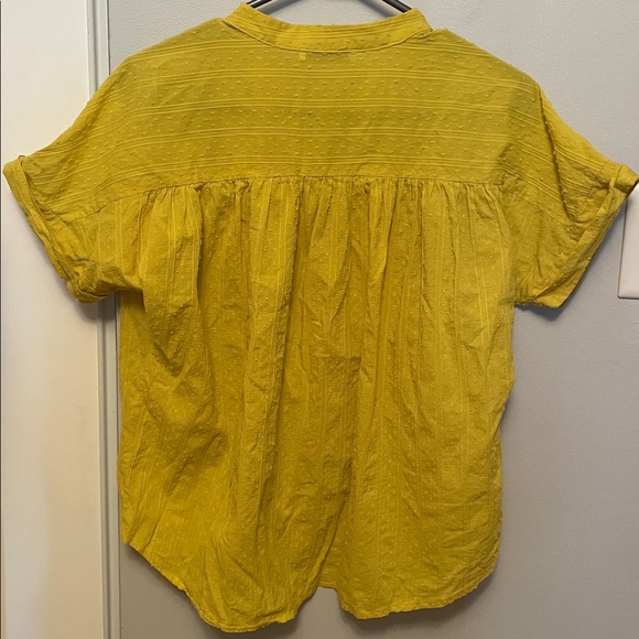 Reserved Mustard Button Down short sleeve Shirt - Picture 3 of 3